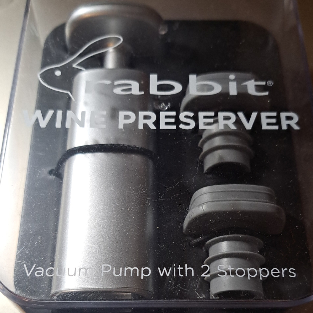 Rabbit Silver Wine Preserver Set